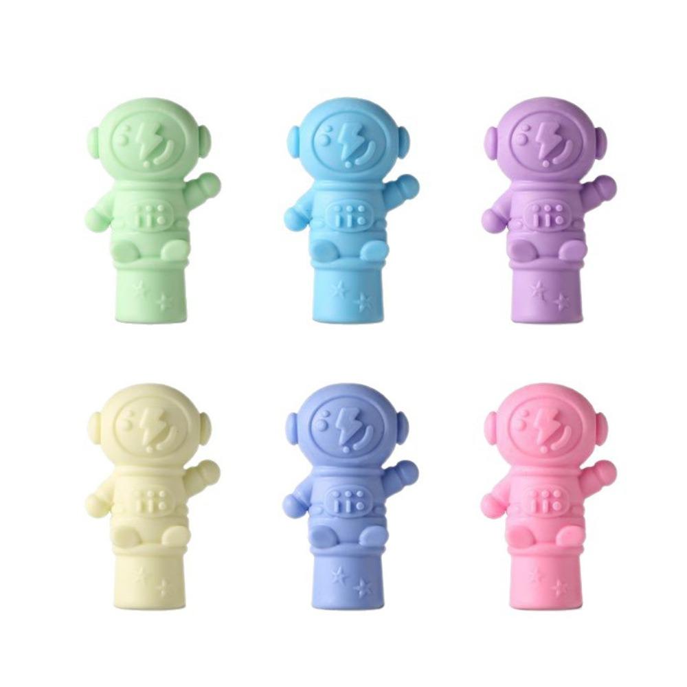 10PCS Cat Shape Erasers 2 in 1 Pencil Extender Cartoon Pen Top Protector  Students Gift