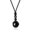 Koai 18mm Obsidian Amulet Pendant Adjustable for Men and Women Necklace, Length,