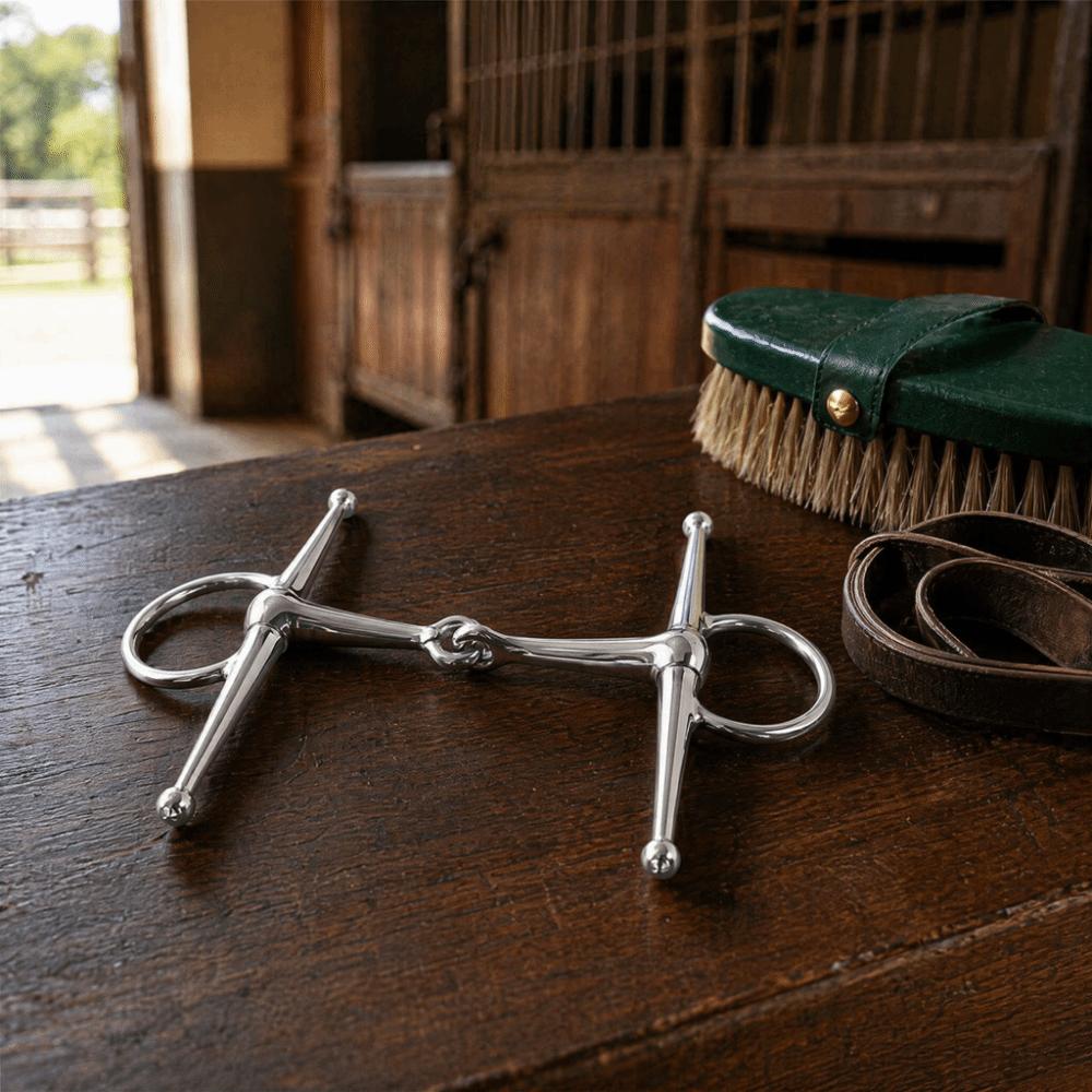 Ring Style Full Cheek Bit Jointed Design Horse Mouth Bit Horse Snaffle Bit Equestrian Training