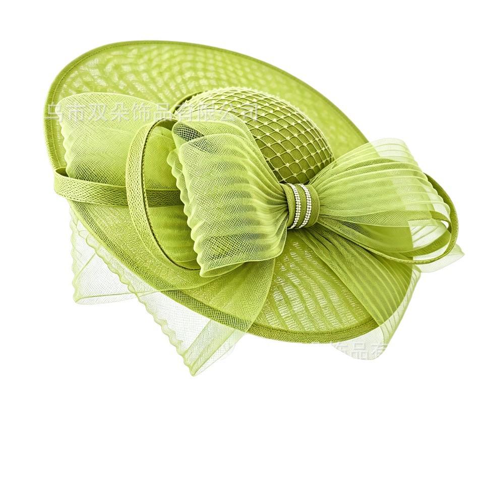 Hot-selling British Racing Festival hemp top hat mesh design stage performance retro dress headgear hat decoration