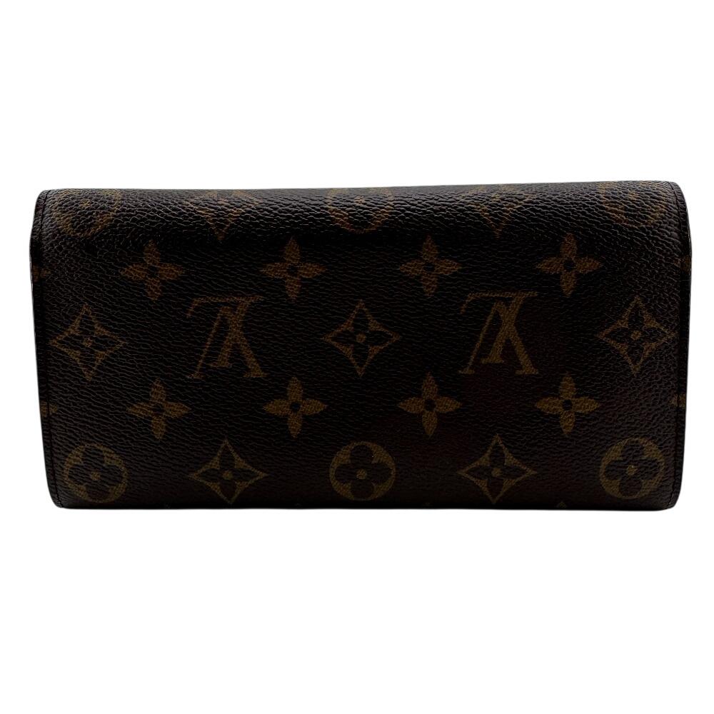 Louis Vuitton M61578 Кожаный кошелек Monogram Emily Коричневая кожа Женский Б/у