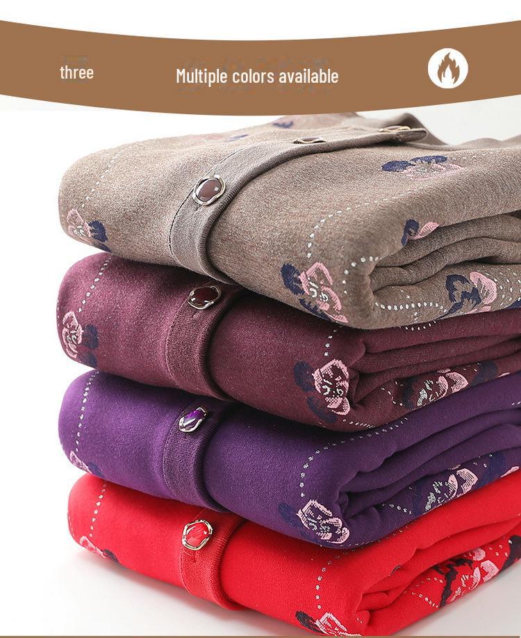 Вязаный кардиган «бабушка» осень/зима 2024 года для женщин среднего и пожилого возраста, а также теплый бархатный свитер-пальто.