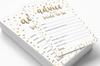 Inkdotpot Gold ConfettiA  Advice And Wishes Set Of 50 Bridal Shower Advice Game