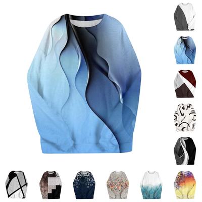 Женская мода зимняя повседневная градиентная цветная принтованная женская пижама