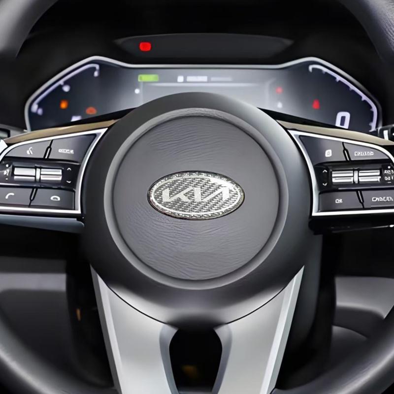 Наклейка-значок на руль автомобиля из углеродного волокна Для KIA K2 K3 K5 KX5 Sportage GT R Stinger Rio Optima Sorento Forte Soul