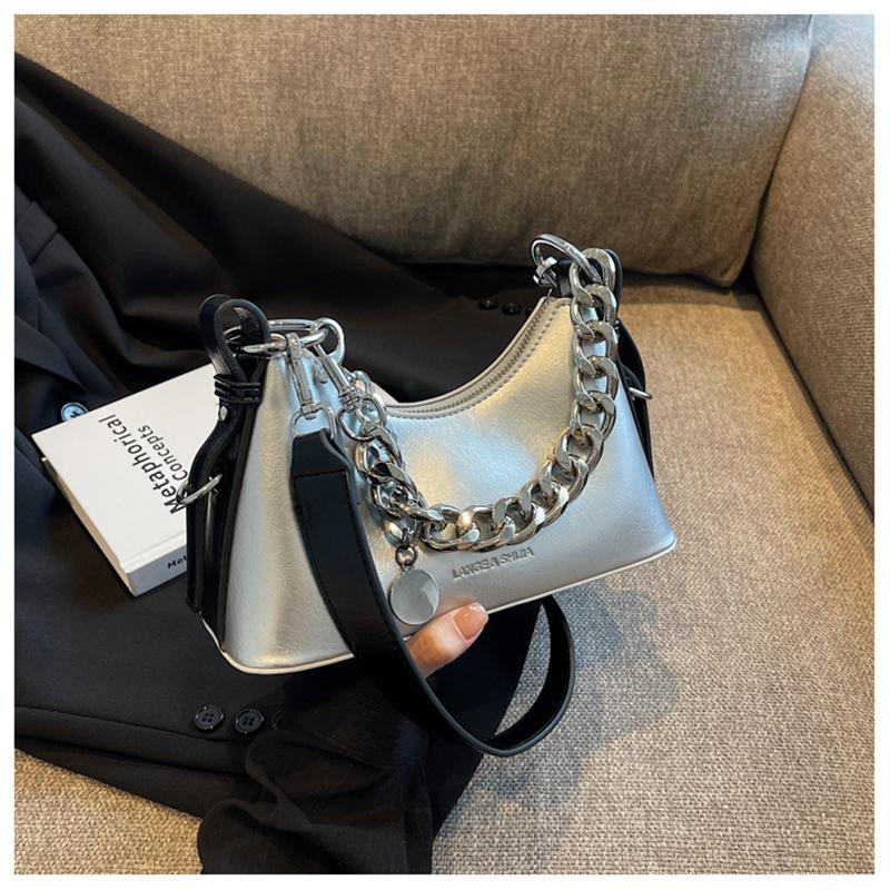 Высококачественная ручная маленькая сумка с цепочкой для женщин, новинка 2023 года, текстурированная нишевая сумка на одно плечо, модная маленькая сумка через плечо