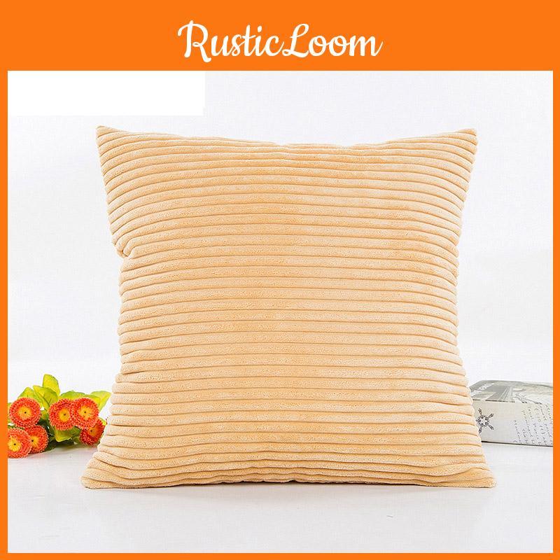 Cozy Supersoft Striped Corduroy Cushion Cover For Your Stylish Sofa