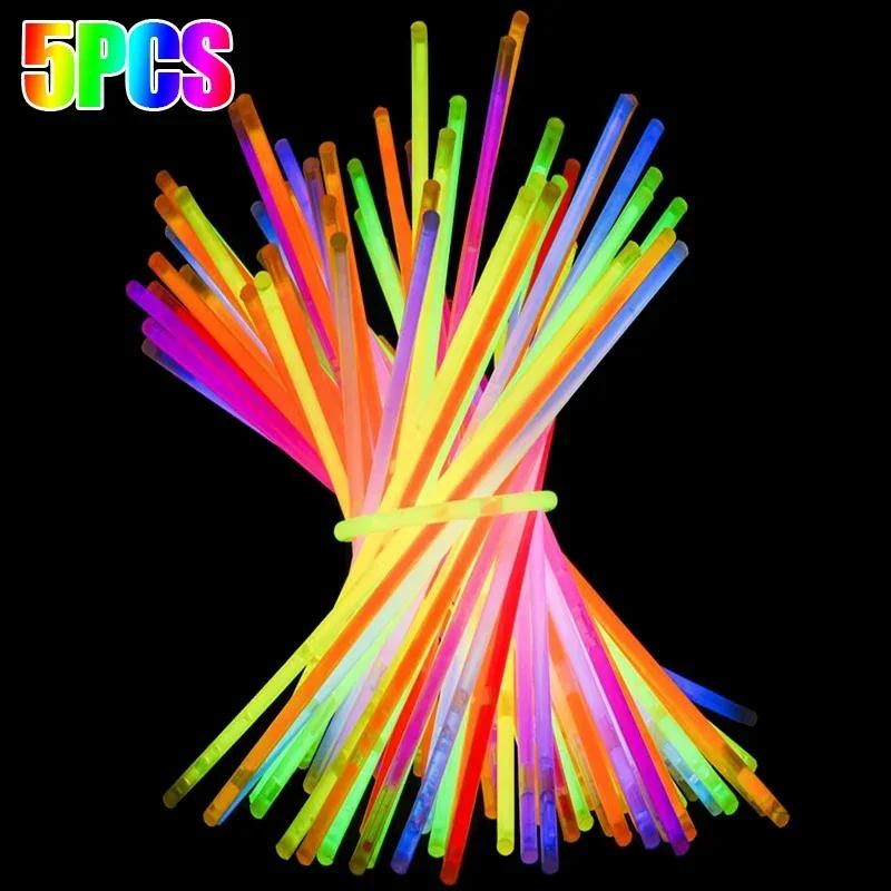 Светящиеся палочки флуоресцентные светящиеся в темноте DIY браслет ожерелье светящиеся палочки с разъемами украшение на день рождения