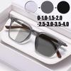 Fashion Square Photochromic Myopia Glasses Vintage Color Changing Near Sight Eyeglasses Men Women Retro Prescription Sunglasses