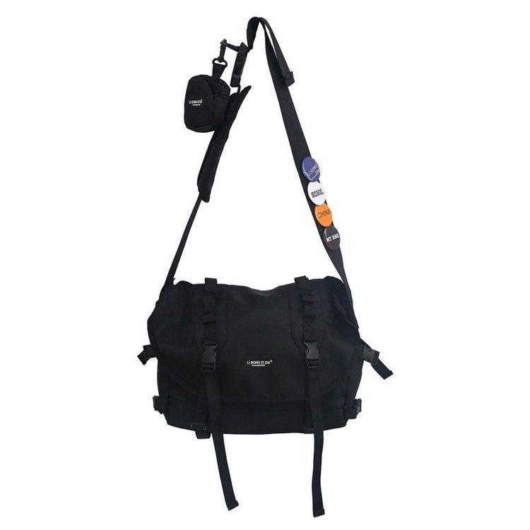 Large Capacity Techwear Style Hip Hop Messenger Crossbody Bag Men Women Multifunction Combined Single Shoulder Travel School Bag