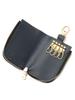 Key Case Leather Genuine Leather Cowhide Unisex Zip Type Discolored [IL BISONTE] Women's Men's