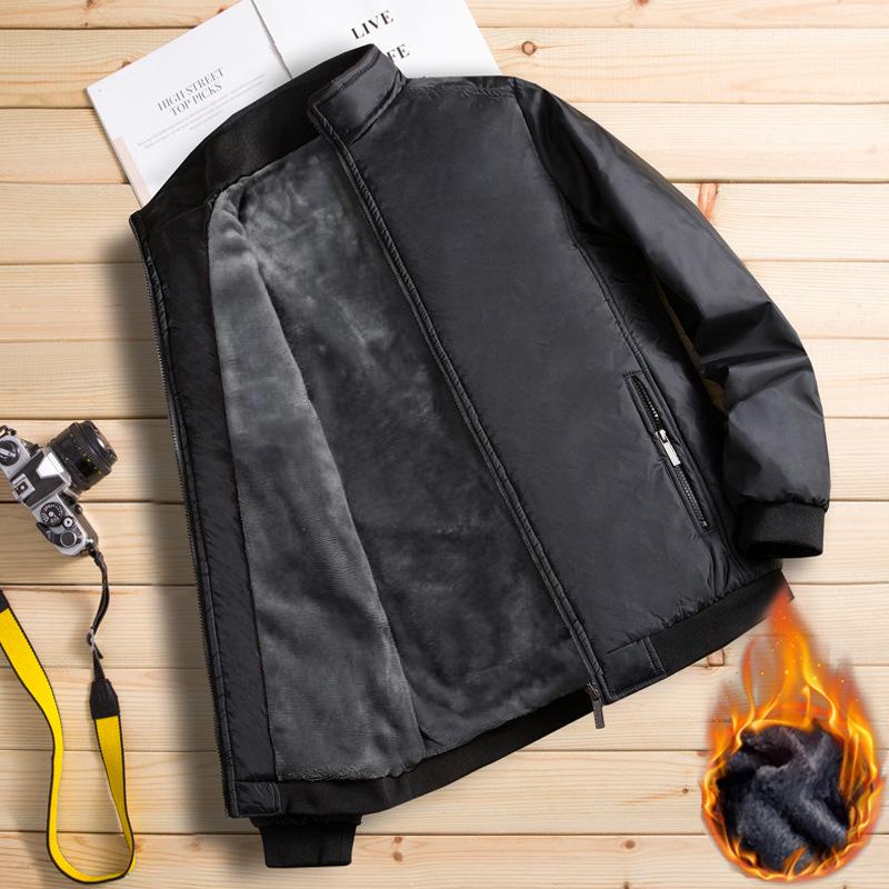 Spring and Autumn Men's Fleece Casual Jacket Men's Jacket Baseball Clothing Hooded Men's Jacket Men's Clothing