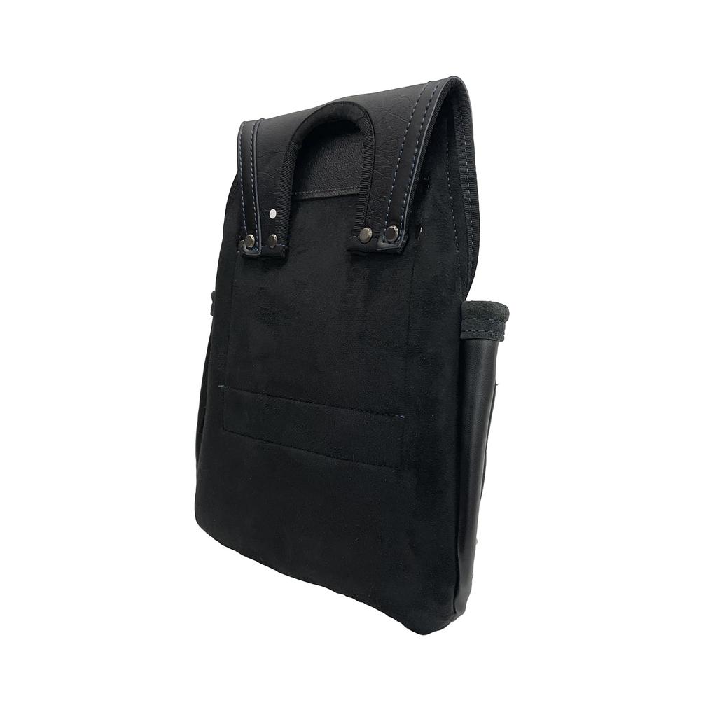 SK11 DEVICE Сумка-пояс для гвоздей из натуральной кожи, 3 яруса, с держателем для молоткового конвейера, черная DVC-KZ28