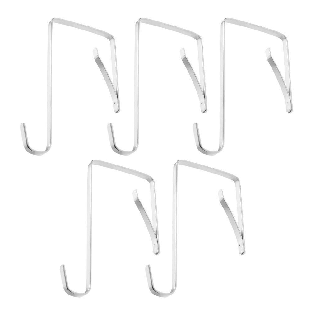 5Pcs 100x48mm Adjustable Over The Door Hook Iron Door Hook Simple Door Hanger Towels