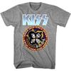 Kiss Rock Roll Over Cartoon Band Circle Concert Tour Merch Unisex T-shirts