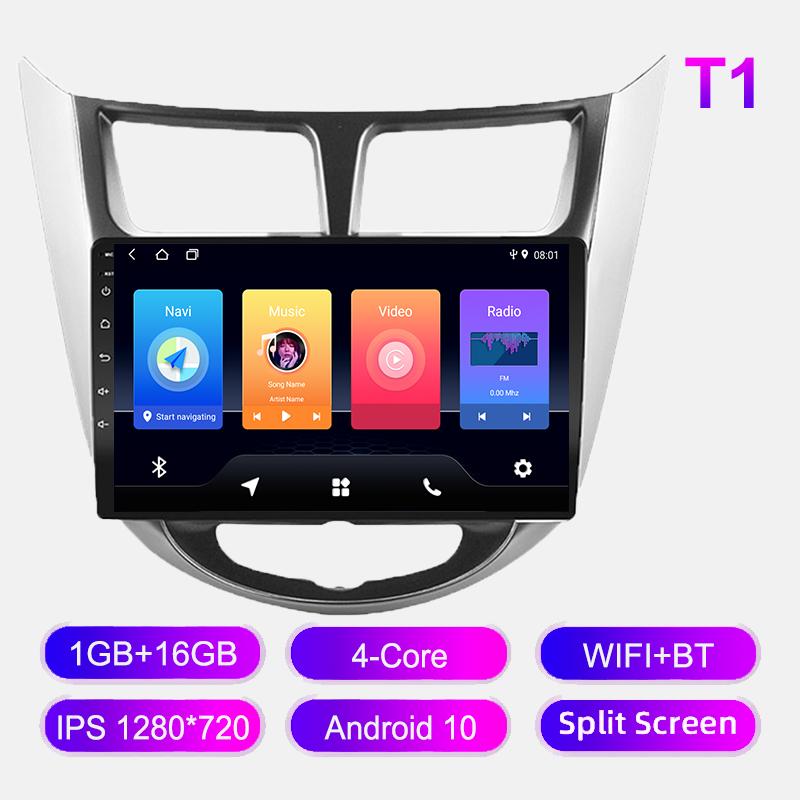 Android Car Radio For Hyundai Solaris Accent Verna 2010-2016 Multimedia Player Head Unit Stereo GPS Navigation BT WIFI 1+16GB