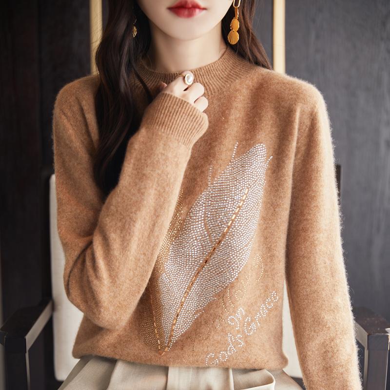 Женский свитер 100% шерсть MODERN NEW SAGA вязаный пуловер с круглым вырезом толстые зимние джемперы женские вязаные топы