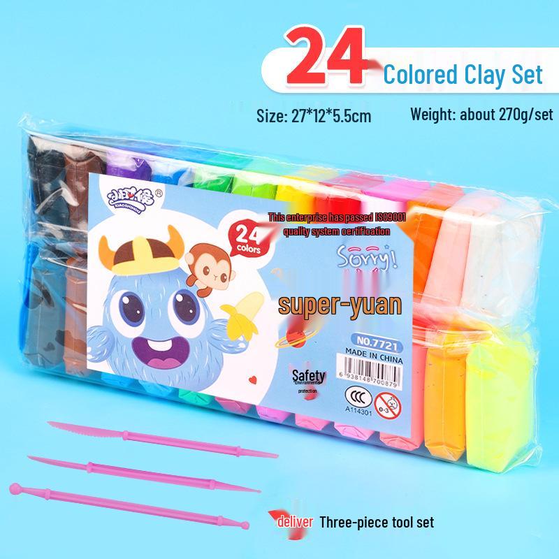 36 & 24 Colors Ultra-light Space Clay for Kindergarten DIY Modeling