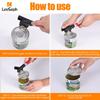 Leeseph Can Opener, Portable Stainless Steel Cutting Can Opener Side Cut Design with Magnet, for Home Restaurant Kitchen Tool