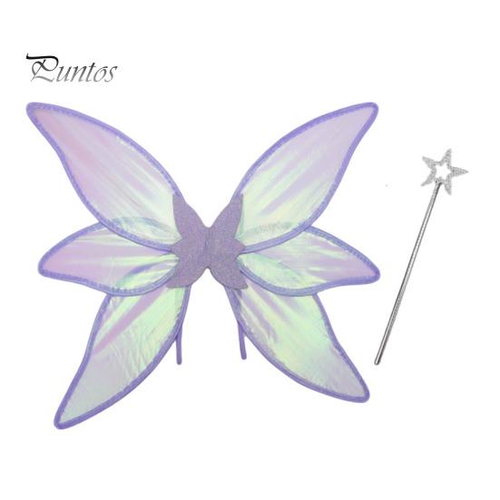 1 комплект волшебных крыльев, красочная пряжа, красивые крылья принцессы эльфа со звездой, реквизит для рождественских фотовечеринок