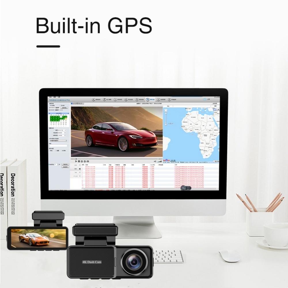 4K 2160P 3.2Inch  WIFI GPS Night Vision Dual Cams Mini Hidden Car DVR Camera Dash Cam Front and Rear AHD Parking Monitor for Car