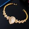 S0176 Exquisite Jewelry, Super Shiny Zircon Drop-Shaped Bracelet 18K Gold Plating