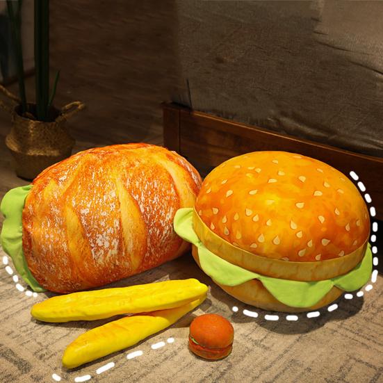 3D Симуляция Плюшевая подушка Чизбургер Расширяемая Набивная подушка Гамбургер Пушистая подушка Бургер