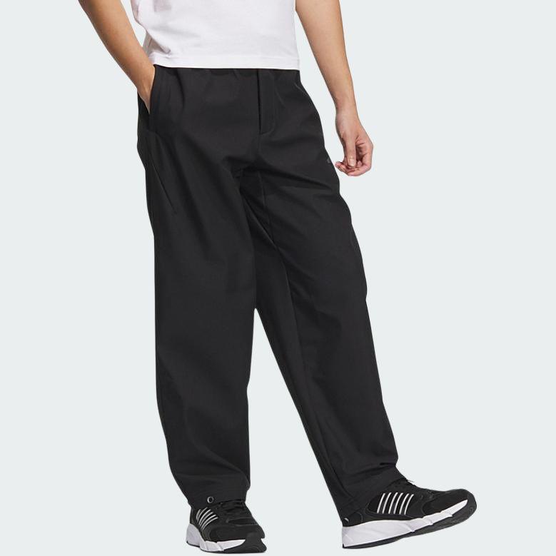 adidas Теплые спортивные однотонные дышащие повседневные брюки с флисовой подкладкой, мужские черные JX1788