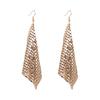 Fashion Earrings Metal Sequins Tassel Earrings Creative Square Geometric Long Earrings