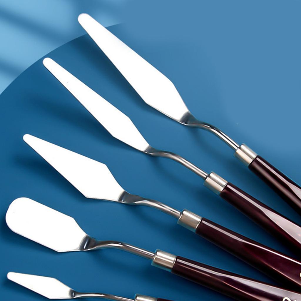 Professional Cake Decorating Spatulas Stainless Steel Spatulas Wooden Handle Baking Tool for Chocolate Fondant Art