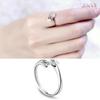 Korean Style Adjustable Silver Diamond Open Ring for Women - Fashionable and Elegant Design