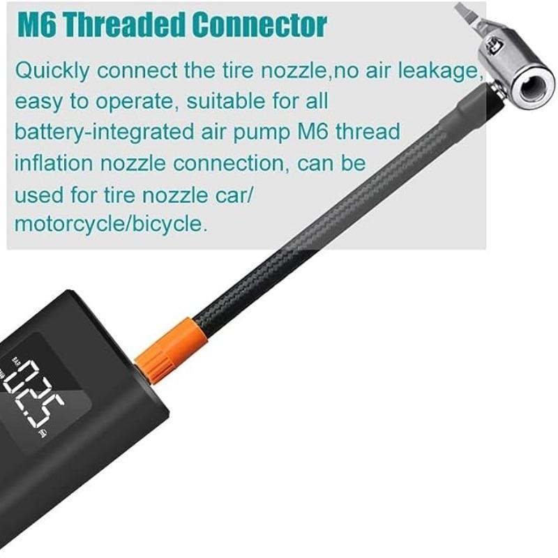 Самоблокирующийся воздушный патрон M6 с воздушным шлангом, стандартный золотник шины с мелкой резьбой, адаптер для шланга накачки