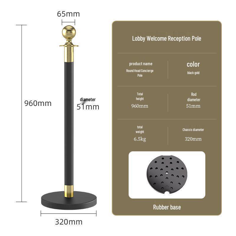 Luxury Stainless Steel Queue Barrier with Rope and Ball Top