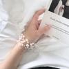 Женский Браслет Браслет на Лодыжку Цепочка Двойной Жемчужный Подвес Роскошный Стиль