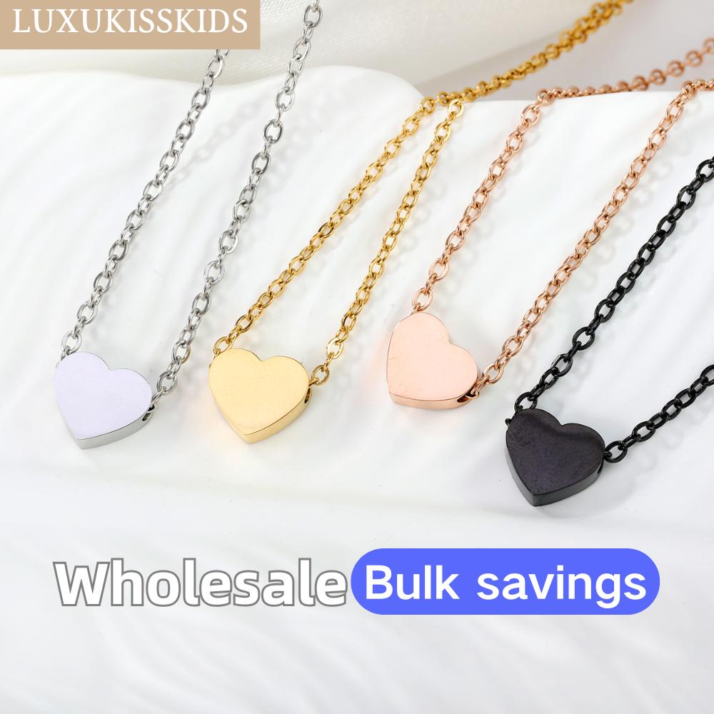 LUXUKISSKIDS сердце звезда луна кулон ожерелья крошечные подвески колье из нержавеющей стали для женщин/девочек свитер Y2K ювелирные изделия в стиле бохо ожерелья