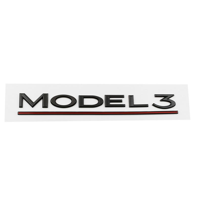 Original 3D ABS Letters Logo For Tesla MODEL 3 Y Car Rear Tailgate Trunk Emblem Badge Decal Stickers Auto Styling Accessories