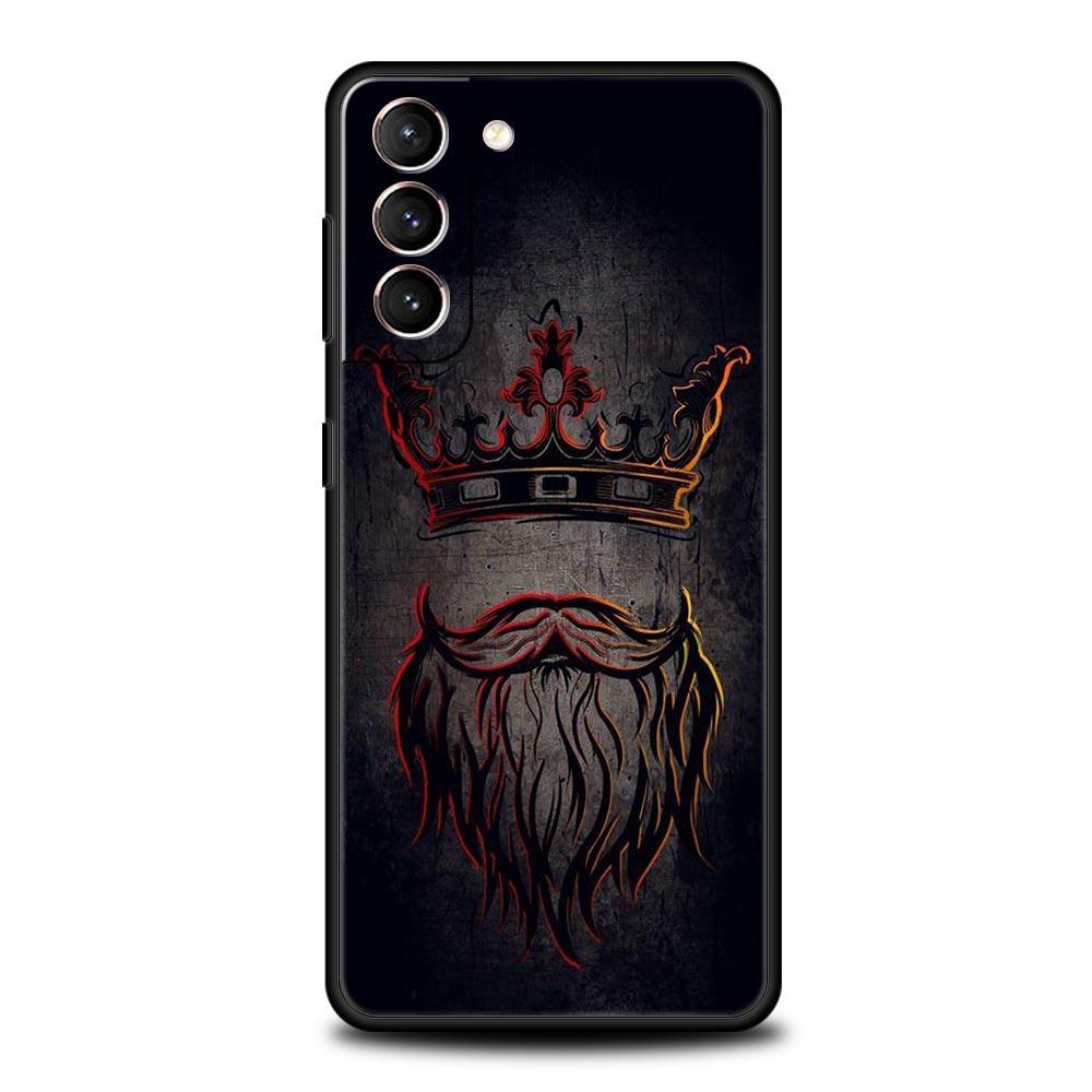 Чехол для телефона Crown QUEEN & KING для пар Samsung Galaxy S24 S23 S22 S20 Ultra S21 FE 5G S10 S9 Plus S10E, мягкий силиконовый чехол