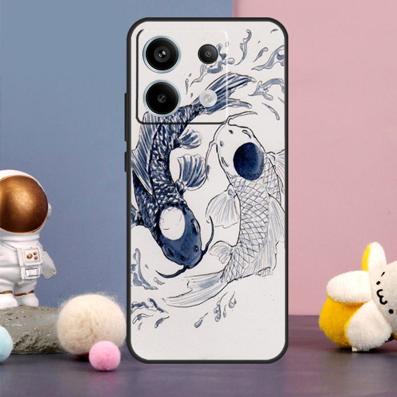 Чехол Ying Yang с рыбками Кои для Xiaomi Redmi Note 9 10 11 12 13 Pro Plus 12S 11S 10S 9S Remdi 12 13 C 9C 10C
