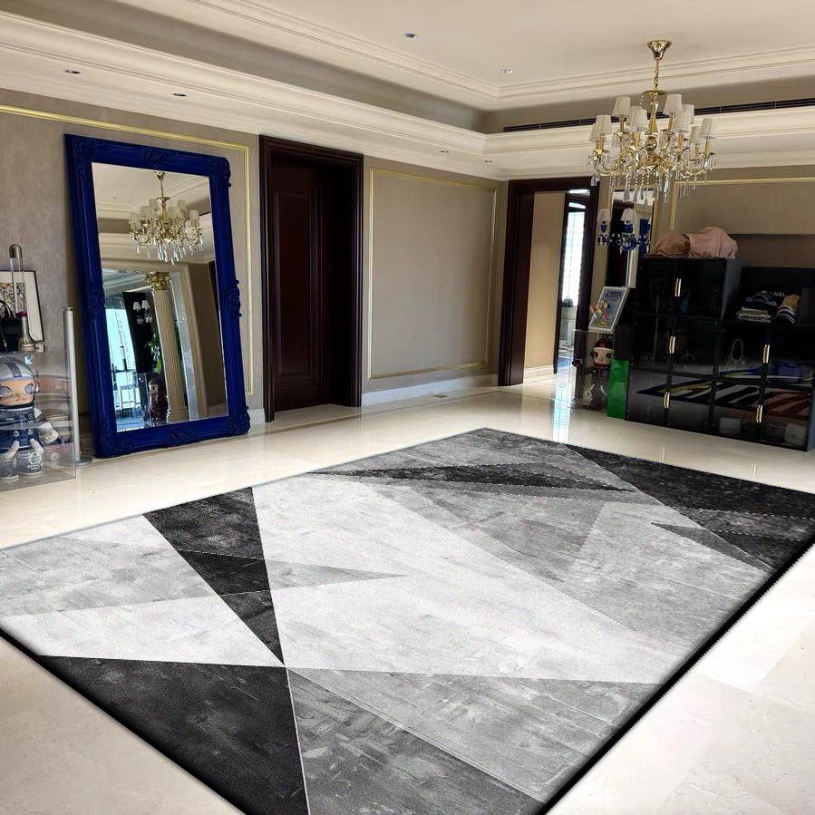 Геометрические ковры большой площади для гостиной, украшение, бытовые складные моющиеся ковры для спальни 200x300, мягкий напольный коврик для лаунжа