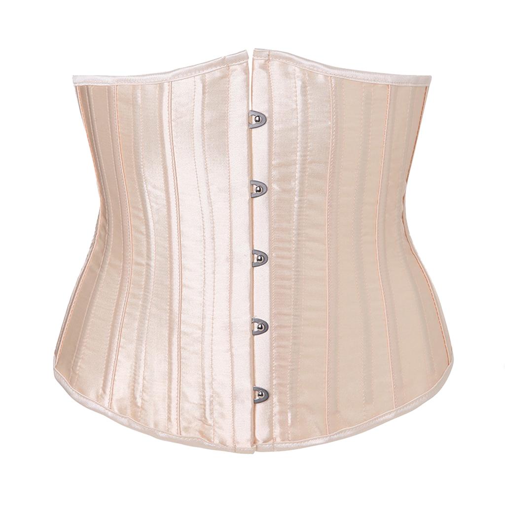 Women Sexy Under Bust Corset Bustier 26 Steel Boned Waist Trainer Body Shaper