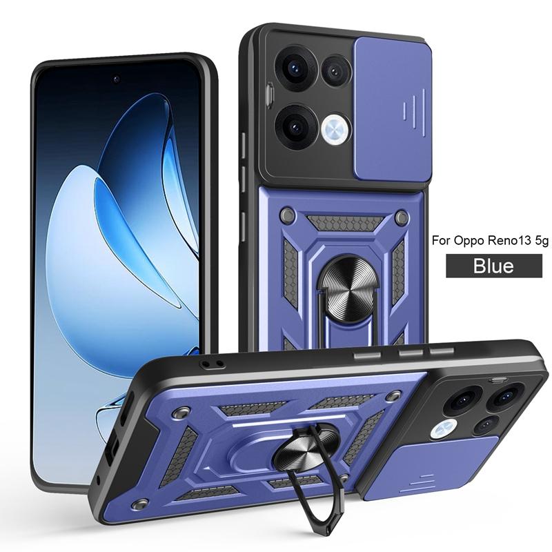 Для OPPO Reno 13 5G Чехол Магнитный Держатель Кольцо Противоударный Бронированный Чехол Для Reno 13 Reno13 Защитная Крышка Объектива Камеры