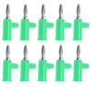 10pcs Stackable Banana Plug 4mm/0.2in Solderless Brass Standard Size Stackable Banana Connector for