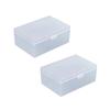 BenF Translucent Photo Card Storage Box Plastic Photo Storage Organizer Storage Box Storage Box Top Loader Case Photo Box Domusong, White, 2 Pieces