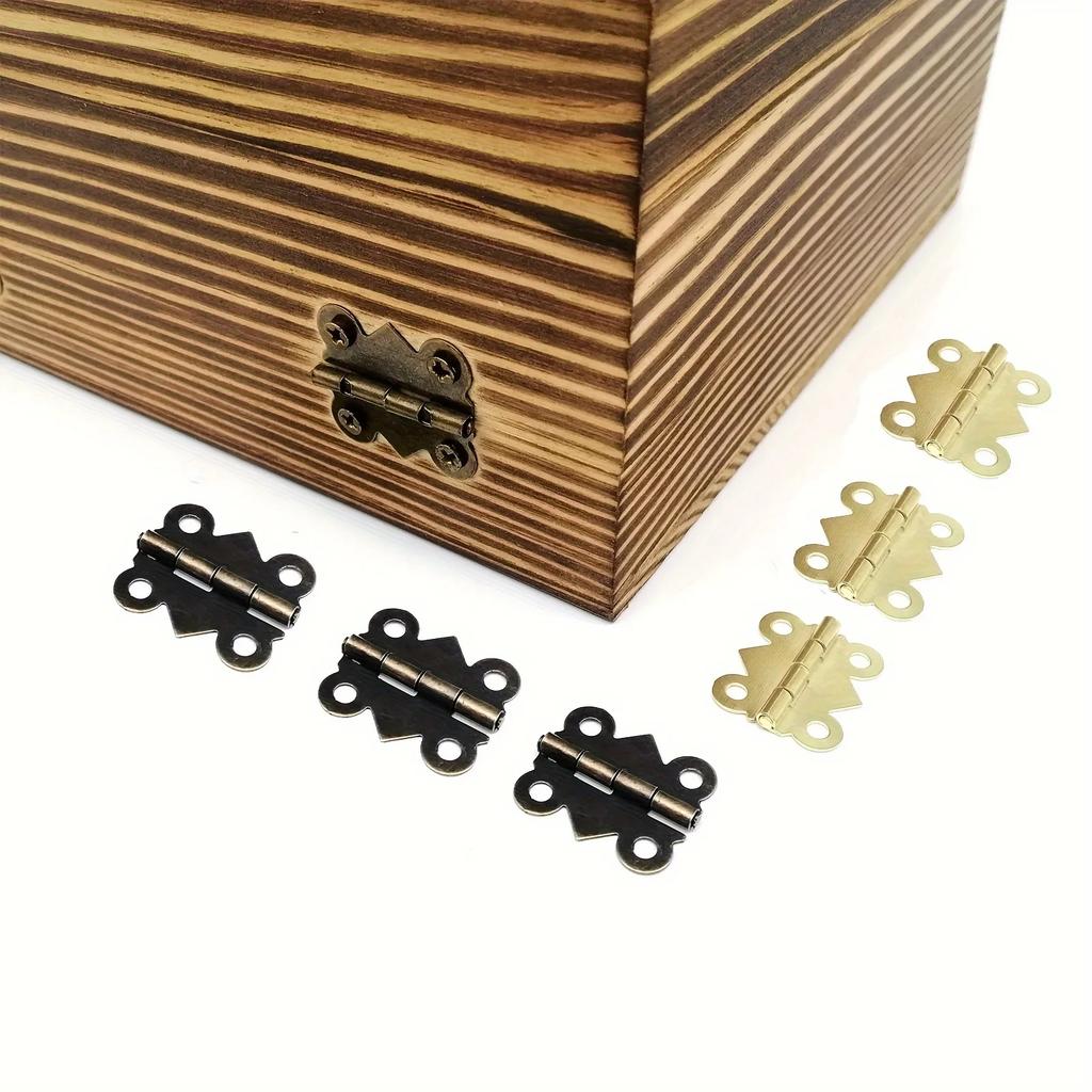 20Pcs Brushed Bronze Butterfly Hinges - Art Deco, Easy Surface Mount for Jewelry