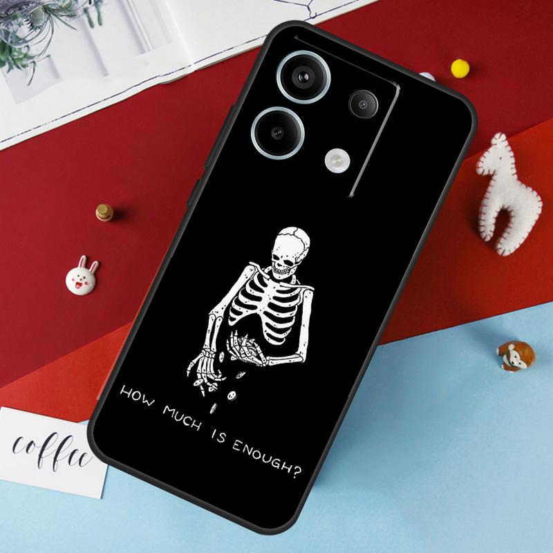 Эстетичный скелетный чехол для Xiaomi Redmi Note 13 Pro 14 12 11 10 15 Pro Plus Redmi 10C 12C 13C 14C 15C 15