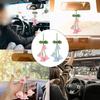 Everyday Driving Car Interior Accessories Crochet Car Mirror Pendant Charming Decorative Touch Convenient Installation