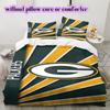 football Logo Pattern Bedding Quilt Set Quilt Cover Pillowcase Home Decoration Birthday Gift (1*duvet cover+ 2*pillowcase, without core)