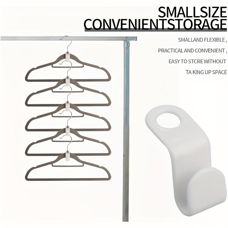 25Pcs Gravity Closet Storage System – Dual-Use Wall-Mounted/Closet-Door Storage Rack With Hanger Connectors, Weighted And Stable Plastic Hooks