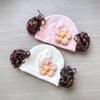 Хлопковая шапочка для девочки - Высокая эластичность, Милая шапка в стиле парика для новорожденных, Весенне-осенний стиль