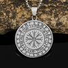 Аксессуары Европейский и Американский Ретро Титановая Сталь Ожерелье Нержавеющая Сталь Викинг Цзяолун Один Руна Подвеска